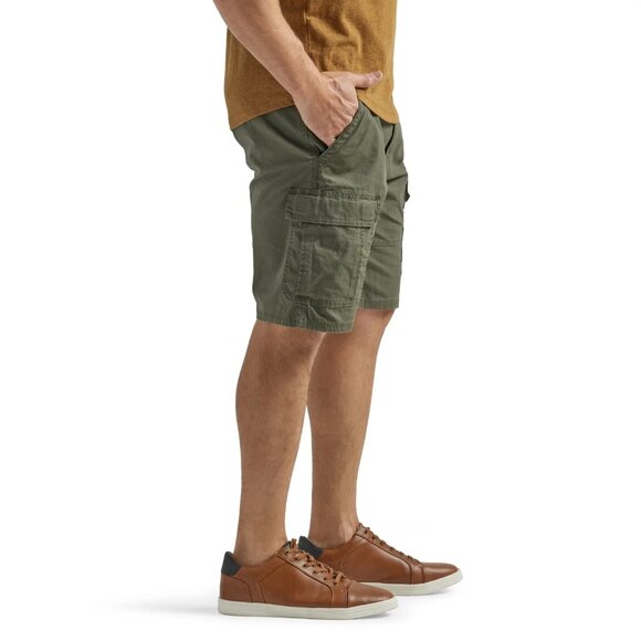 Wrangler Men's and Big Men's Stretch Cargo Shorts, Size 48, Relaxed Fit, Green - Picture 3 of 5
